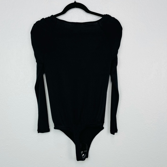 NWT Free People | Oh Lucky You BLACK COWL NECK Bodysuit - Picture 7 of 9